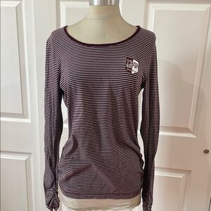 Texas A&M Striped Long Sleeve Top